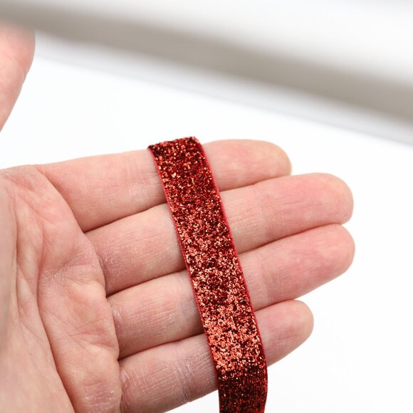 Sparkly Red Choker adjustable red spark Chokers - Picture 7 of 9